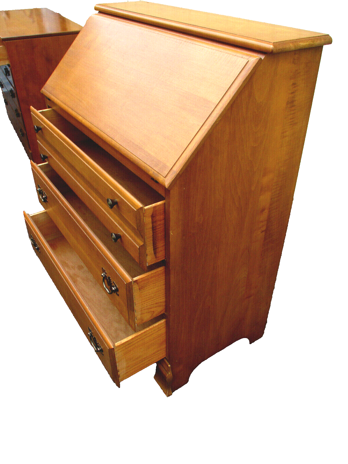 63476  Solid  Maple Slant Front Office Desk