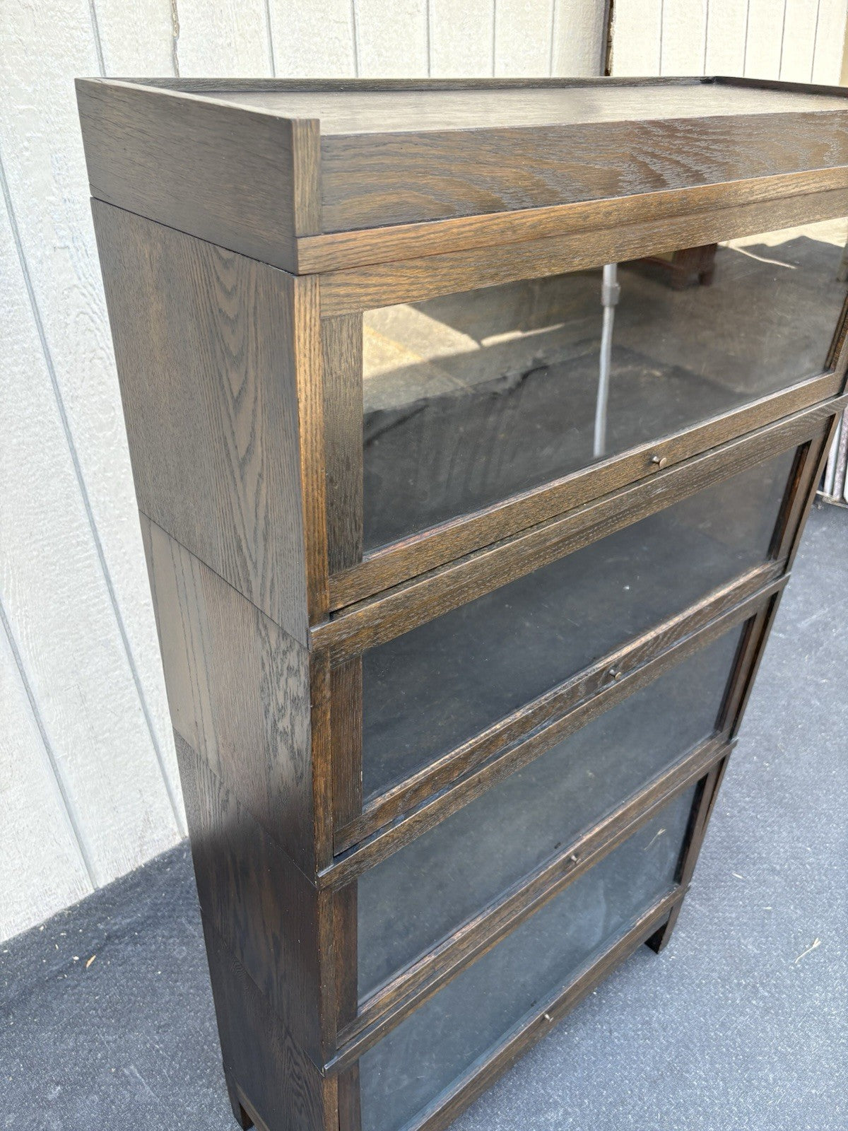 66879 Mission Style 4 section Oak Stacker Stacking Bookcase.