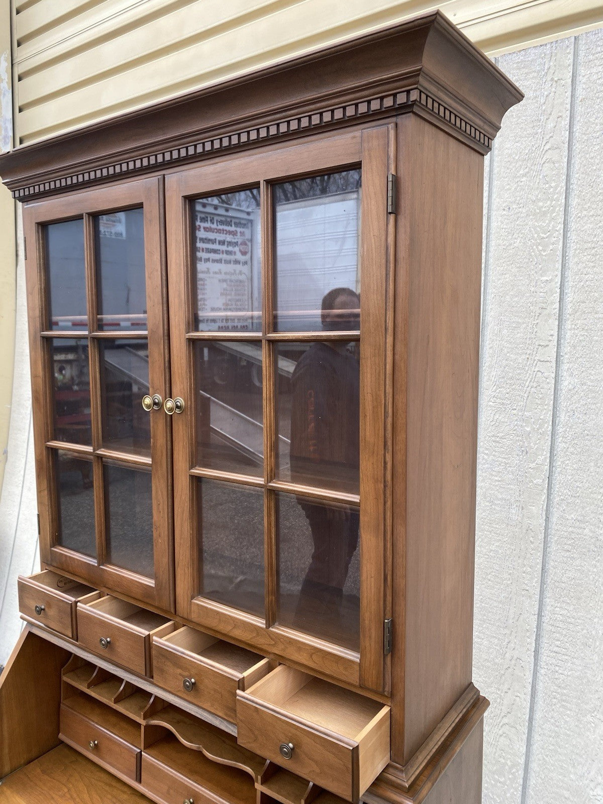 66506 Pennsylvania House Secretary Desk w/ Bookcase top