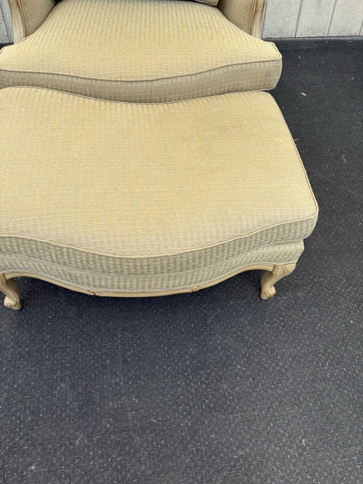 66694   CENTURY Furniture Louis XV Chair with  Stool