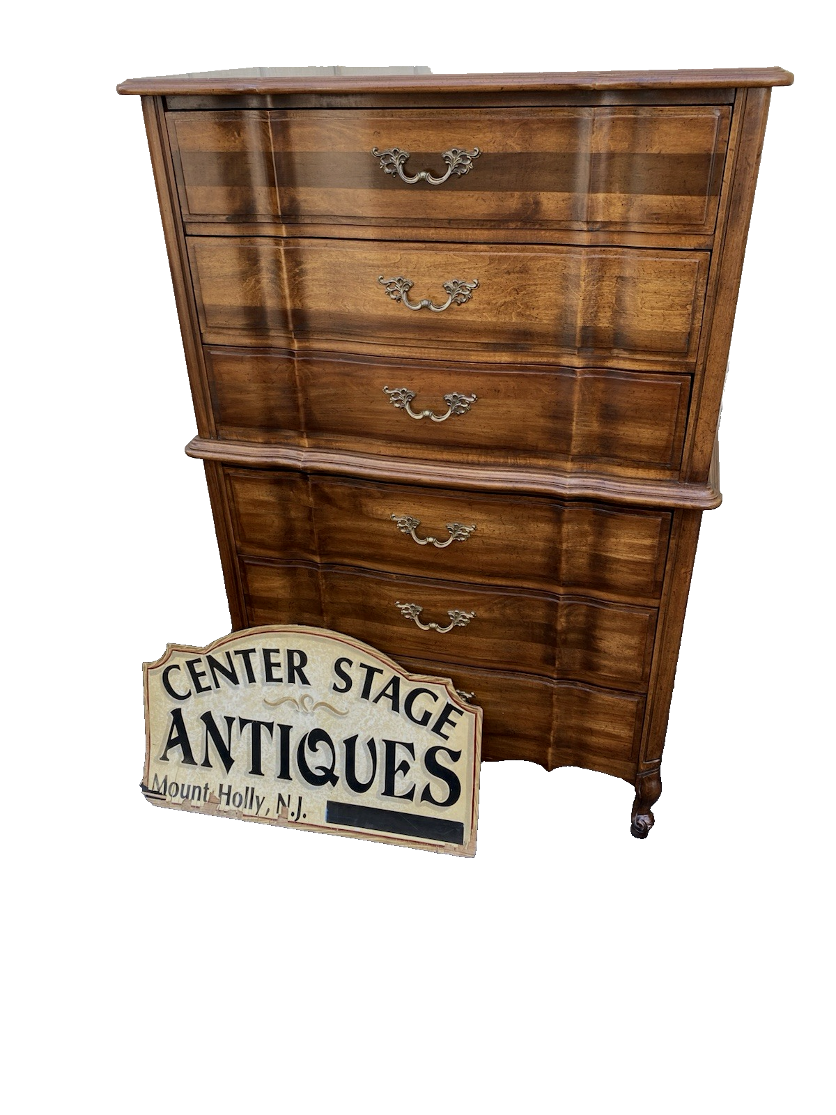 66621 French Provincial High Chest Dresser