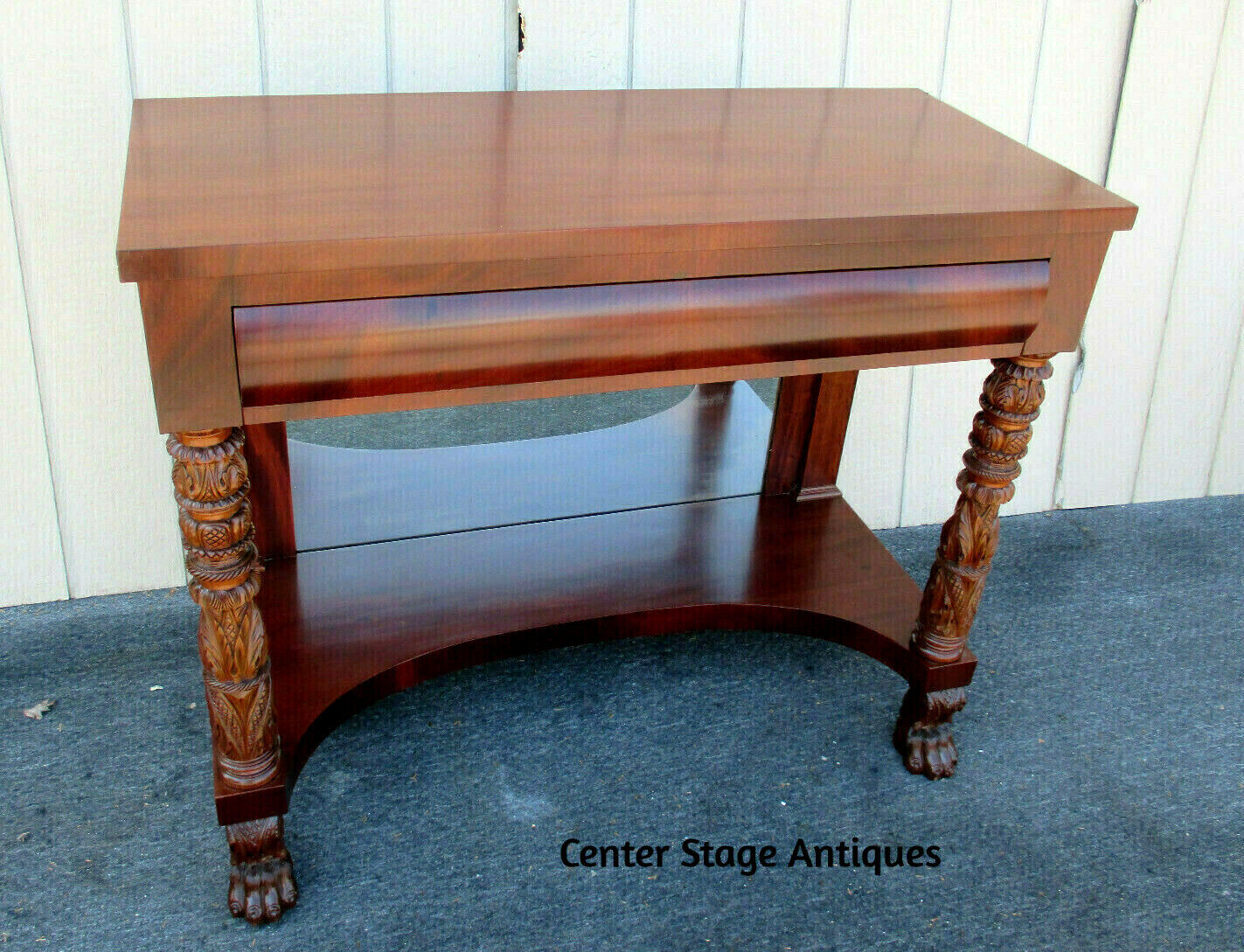 63725 Antique Empire Buffet Sideboard Server Console Cabinet