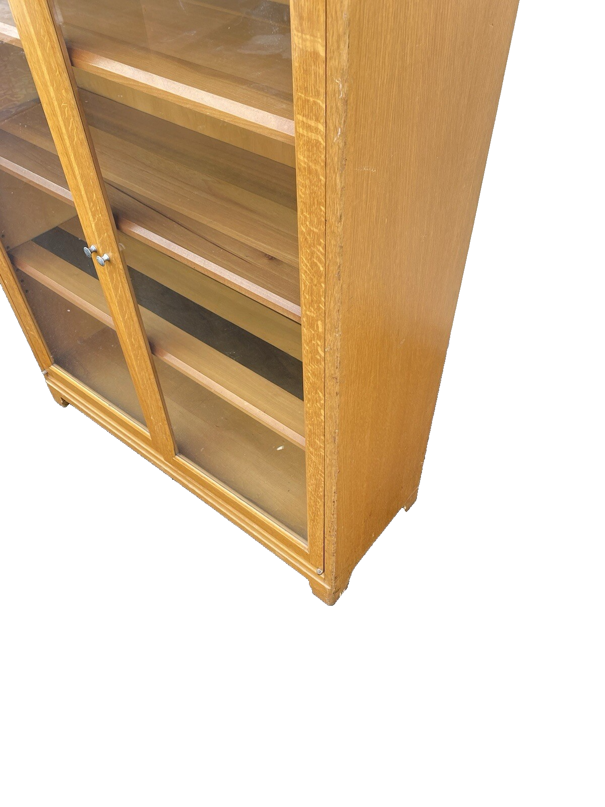 66237 Solid Oak Bookcase Curio Cabinet