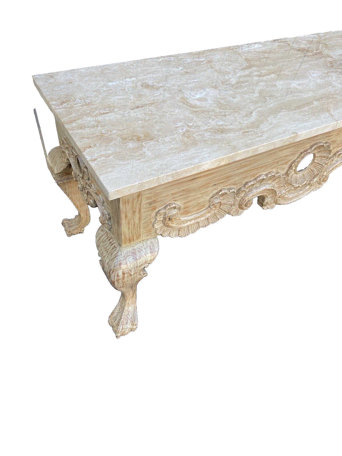 64958 Quality Marble Top Console Hall Table Sideboard Server
