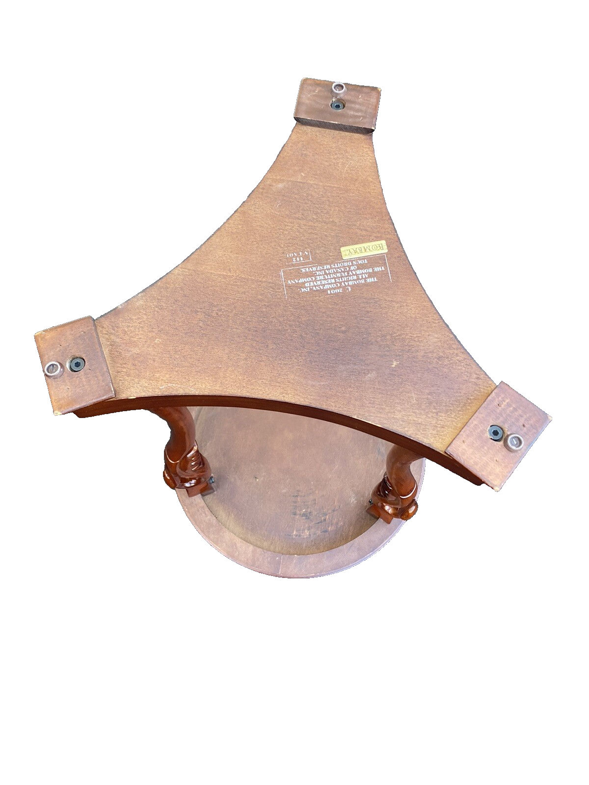 65383 Mahogany Swan Figure Lamp Table Stand