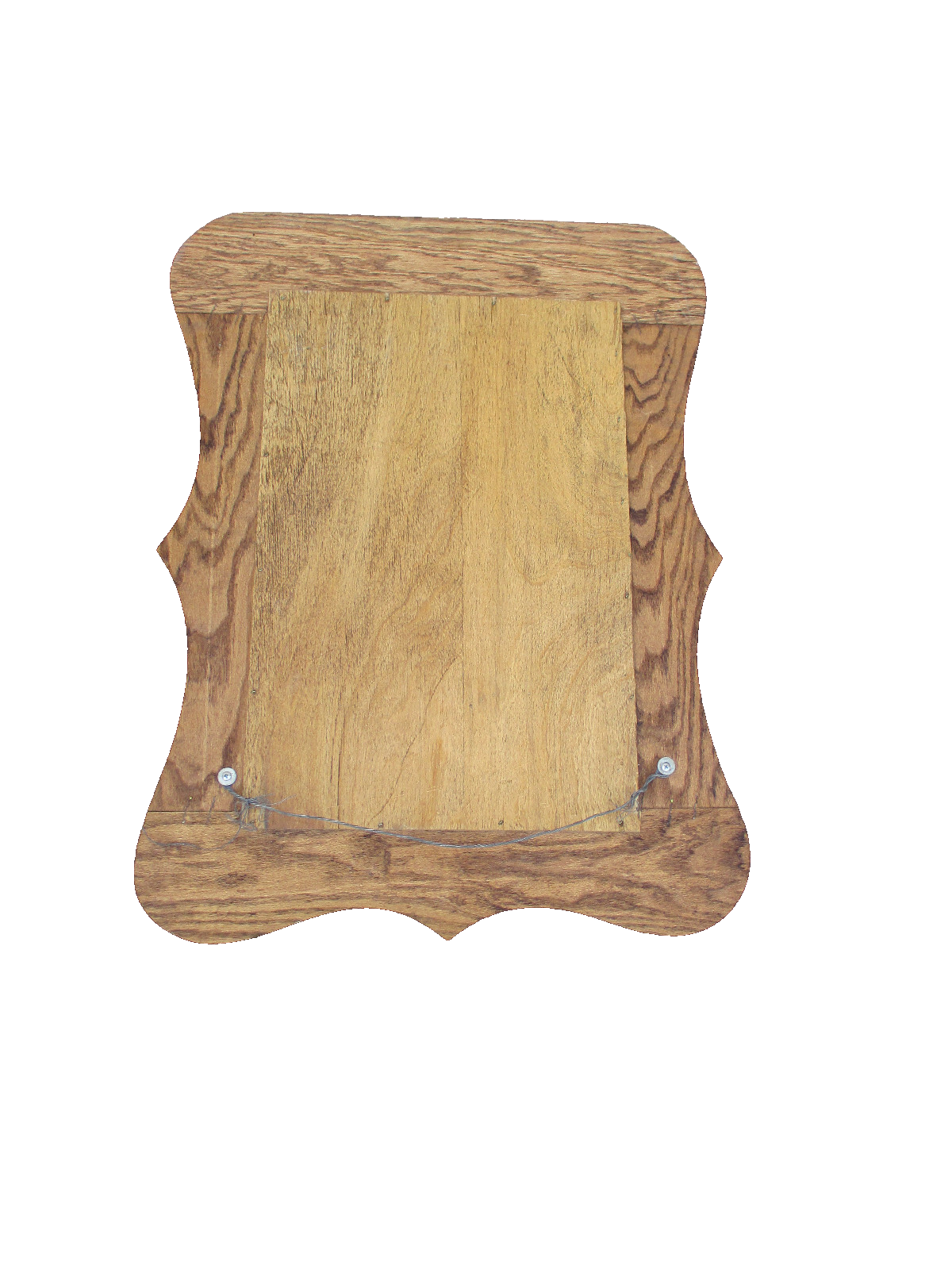 64305 Solid Oak Whatnot Wall Shelf w/ Mirror