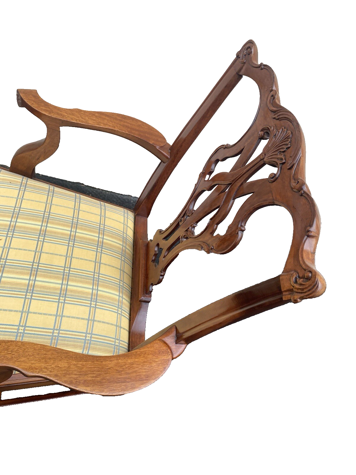 65881  GEORGIAN Furnishings Chippendale Armchair Chair Solid Mahogany