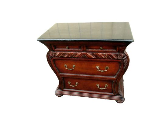 63027   Marble Top Nightstand End Table Stand Batchelor  Chest Dresser