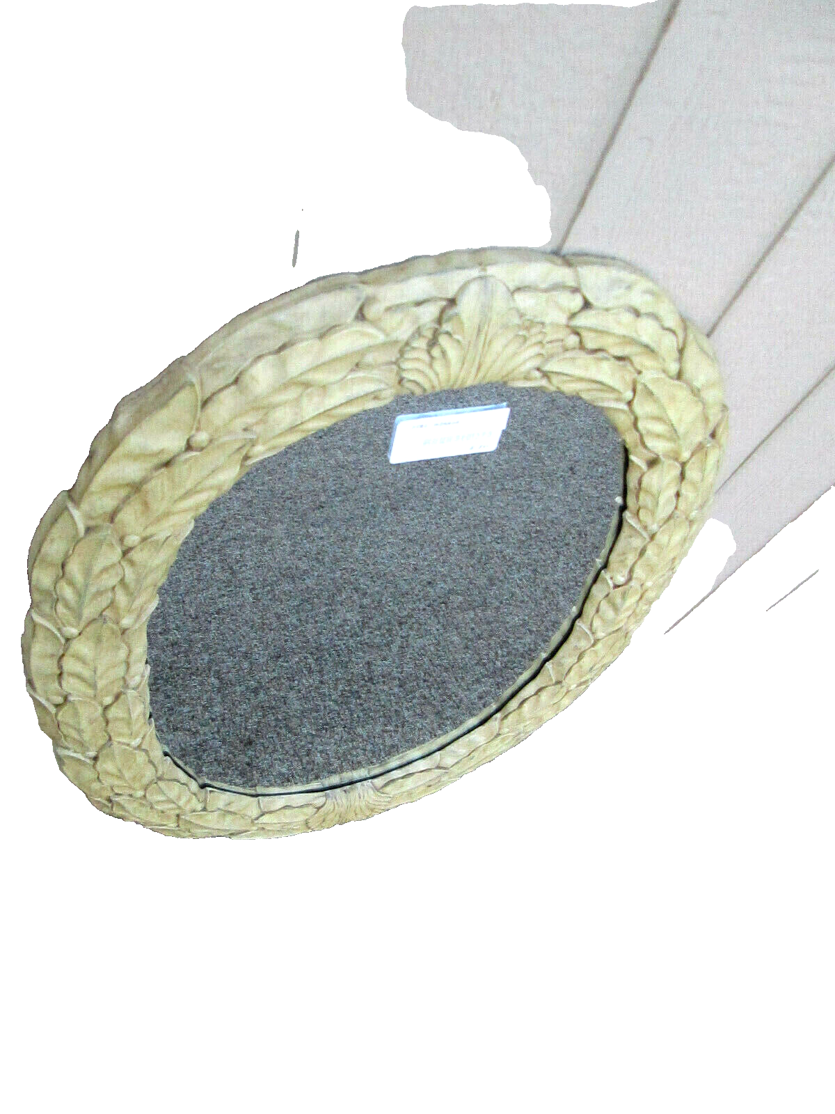 58518 Oval Fancy Carved Romantic Shabby   Decorator Leaf Mirror