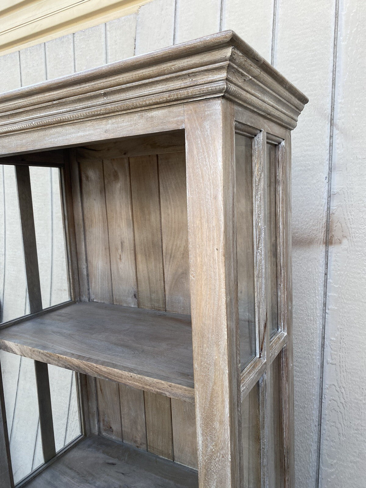 65631   Modern Rustic Bookcase Curio with Original Finish and 2 Drawers