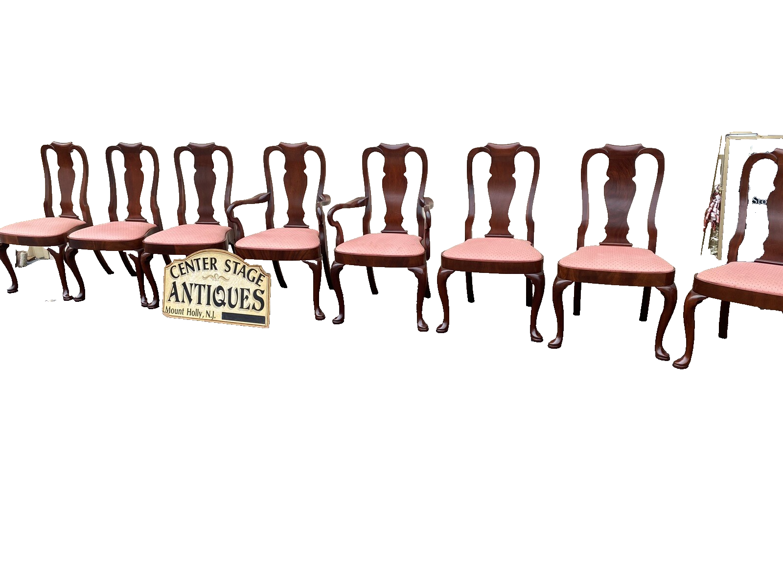 65837   Set of 8 Solid Mahogany Dining Chairs Chair s