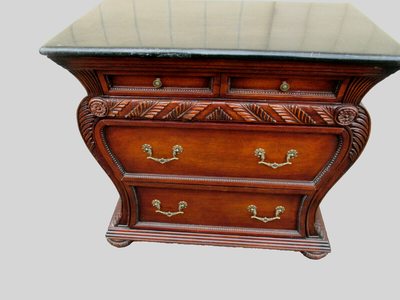 63027   Marble Top Nightstand End Table Stand Batchelor  Chest Dresser