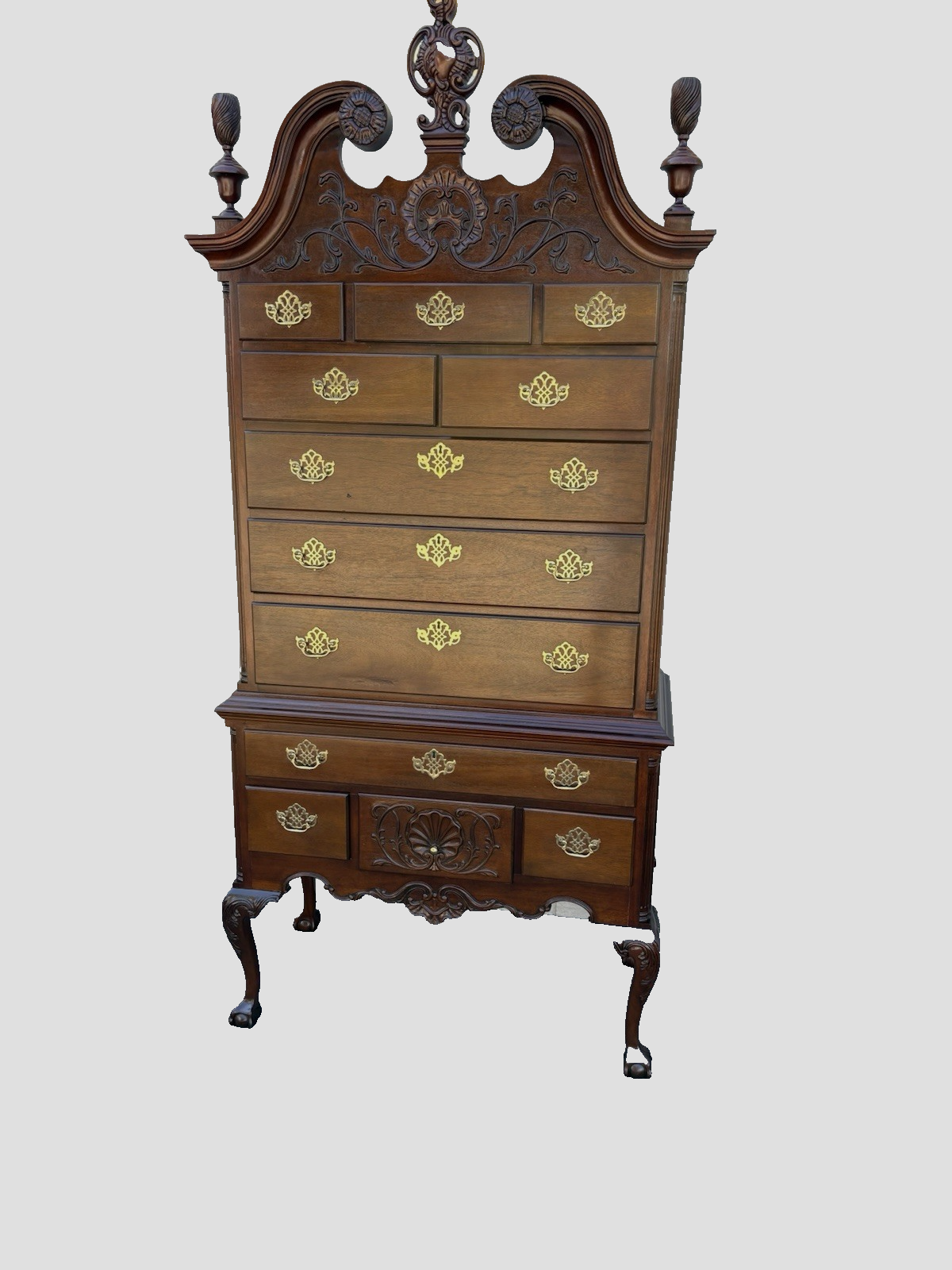 66968  COUNCILL Furniture Mahogany High Boy Dresser Chest QUALITY MADE