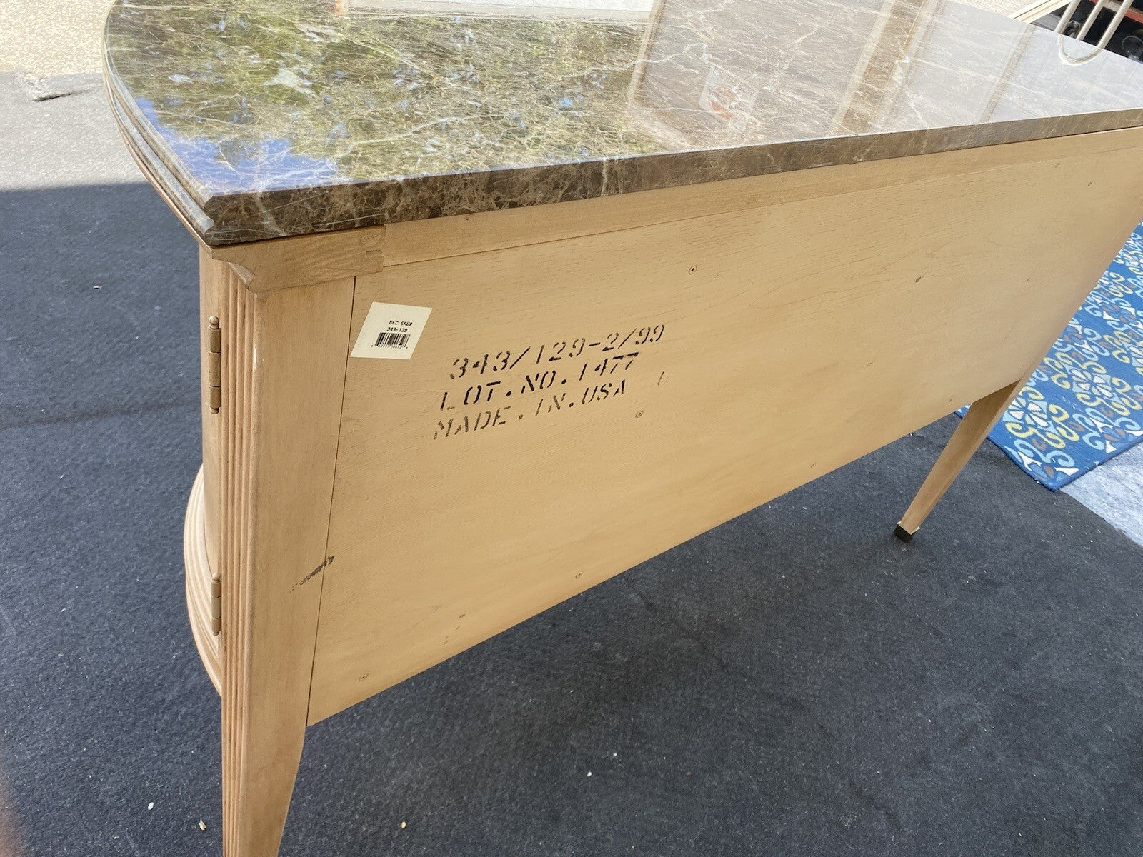 64646   Bernhardt Marble Top Server Sideboard Buffet