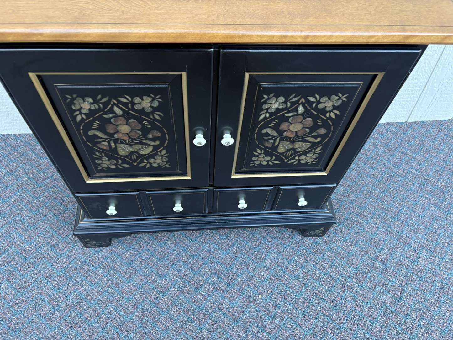 67128 ETHAN ALLEN Storage Cabinet Chest with Mirror