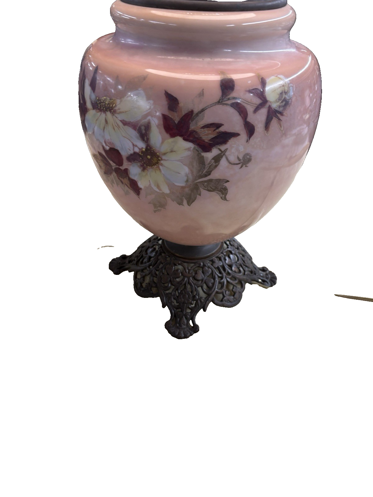 66595   Gone with The Wind Electrified Oil Lamp ARTIST SIGNED