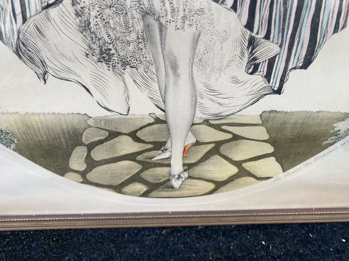 65135 Old ICART Print LE PANIER DE FOMMES Morris Bender INC