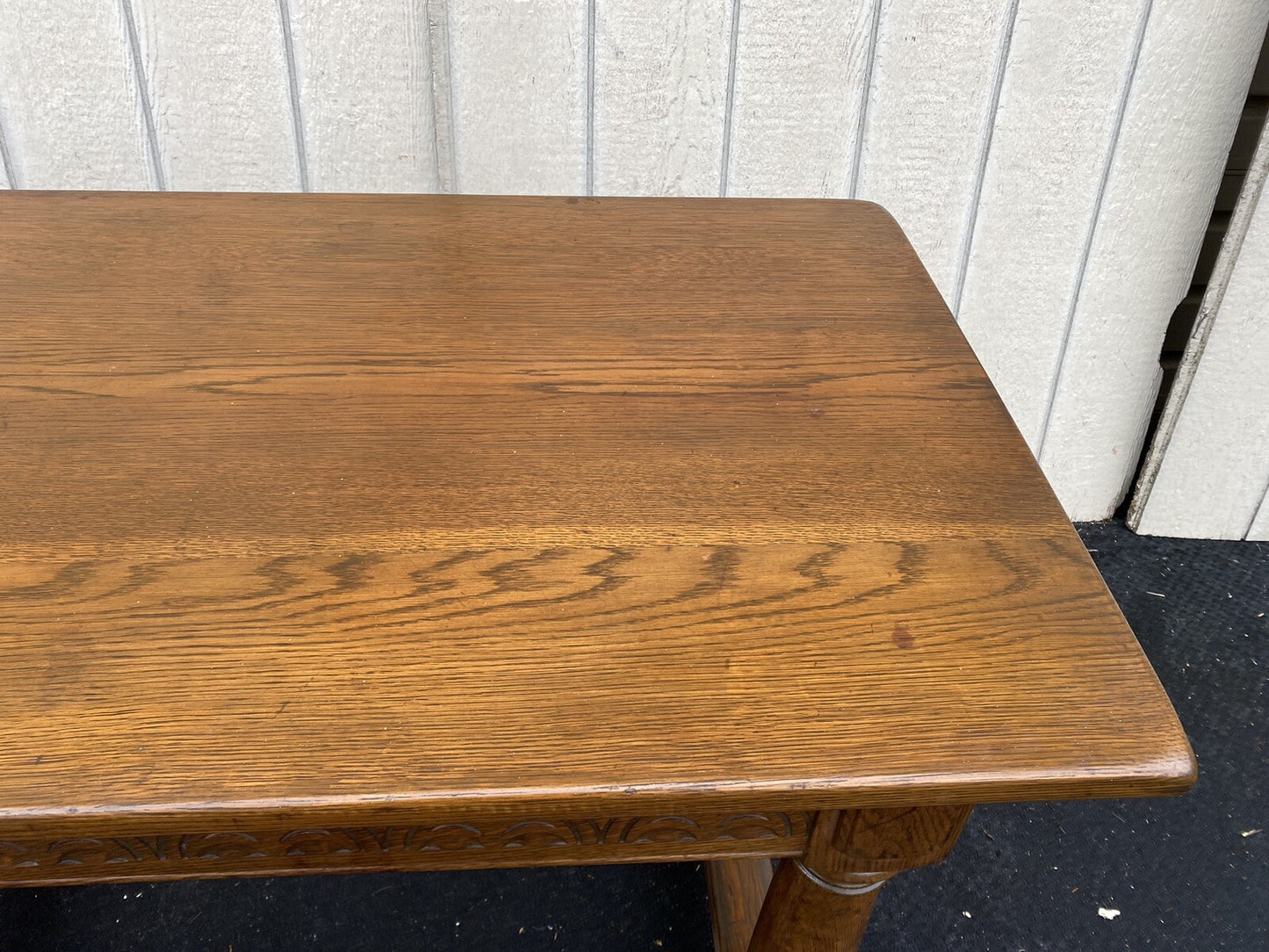 65206 Antique Custom Hand Made Oak Victorian  Console Table Desk MARSHALL FIELD