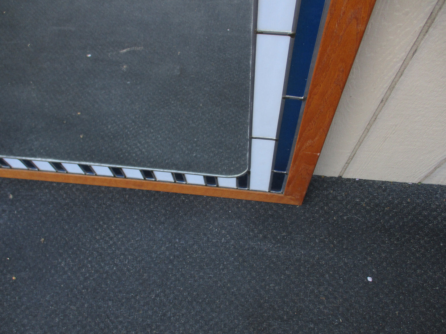 64355 Large Stain Glass Window with Mirror