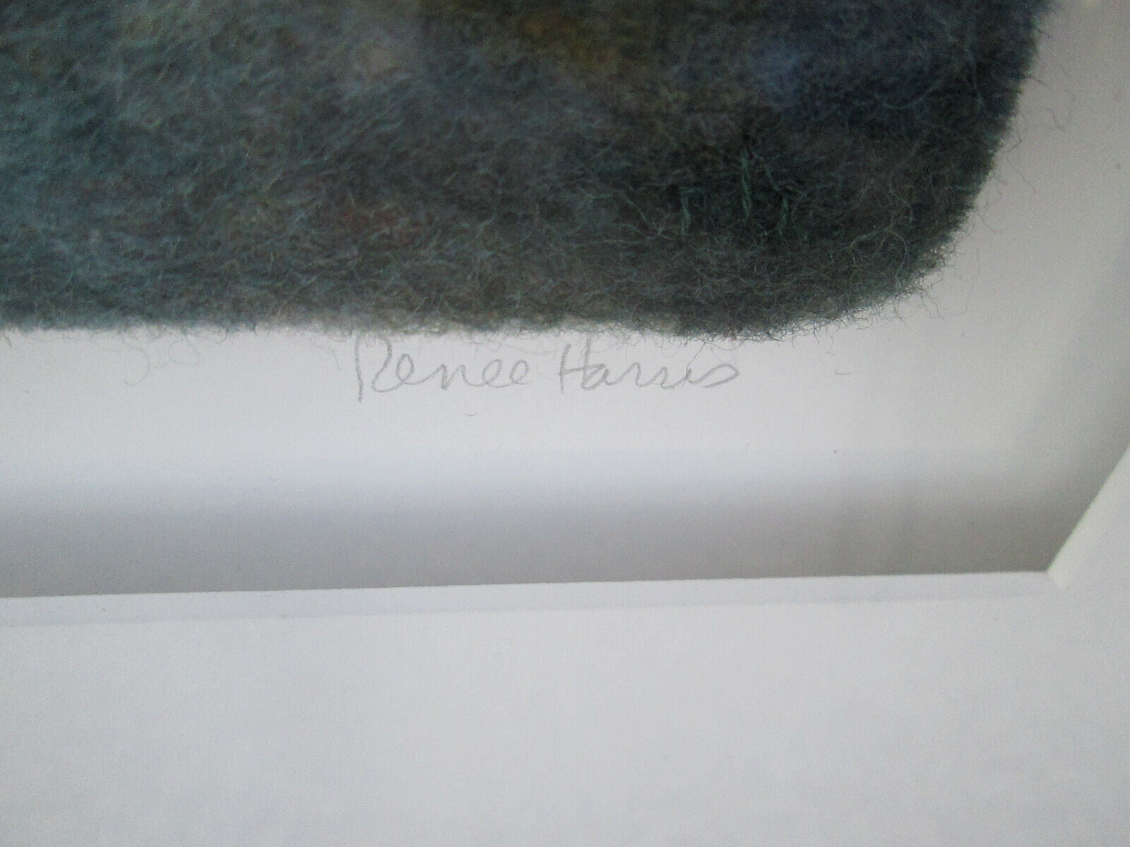 59245  Artist Signed RENEE HARRIS WHATS IN IT FOR ME needlepoint Modern Picture 