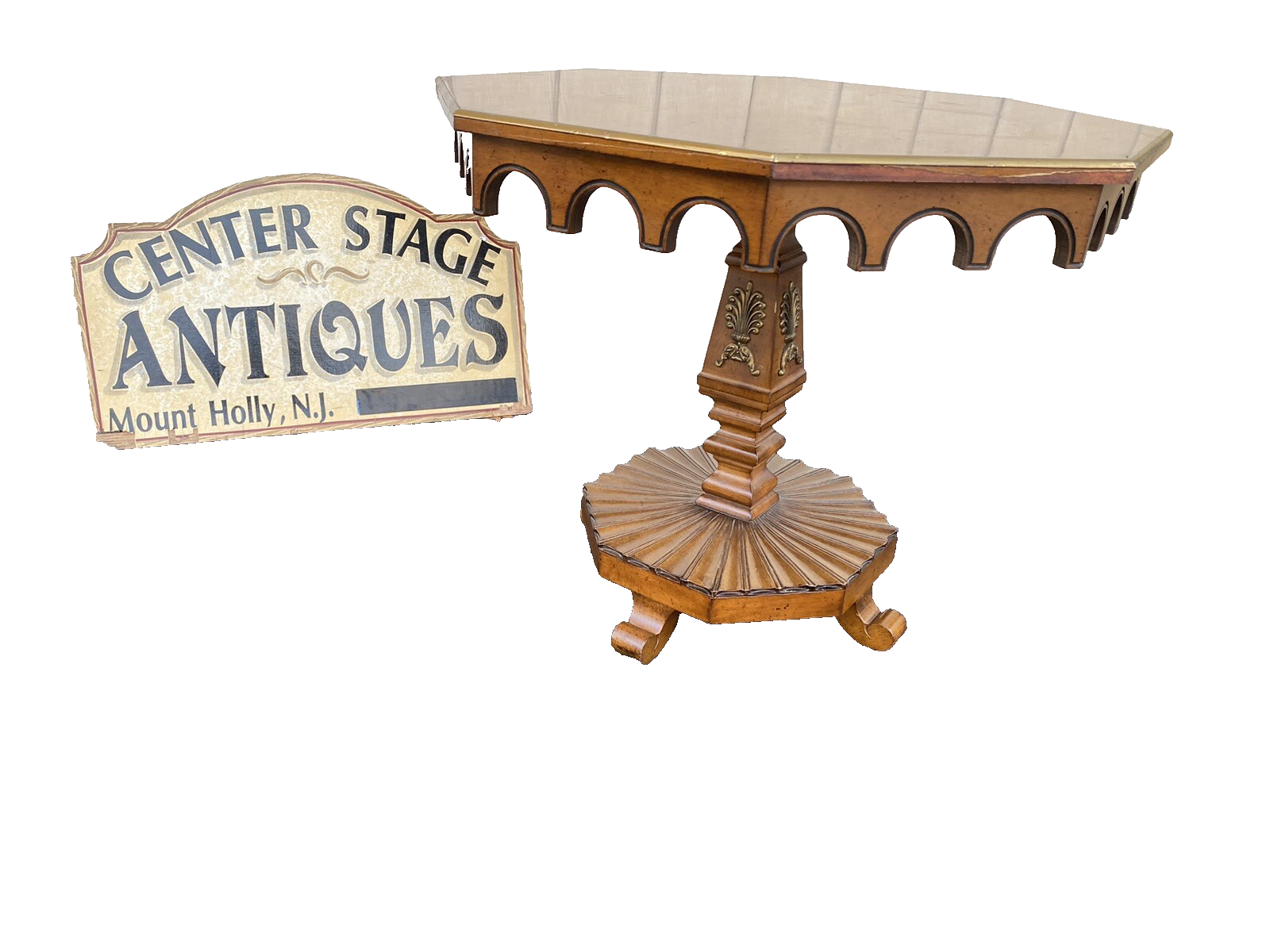 66214   Decorator Hex Lamp Table Stand