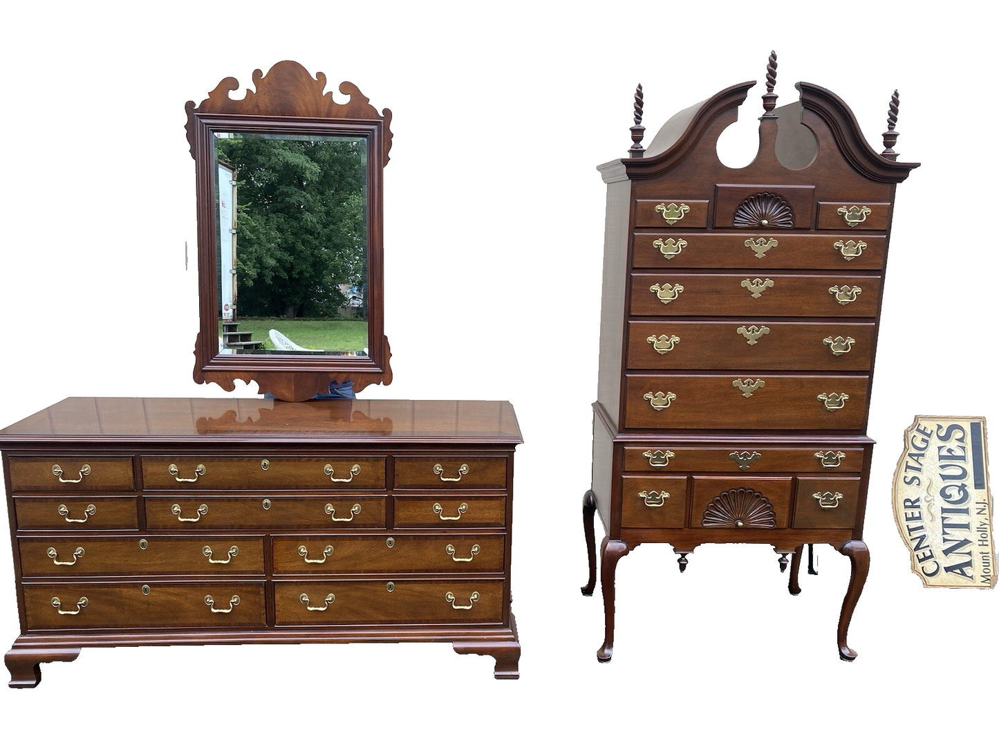 65840  COUNCILL Furniture Mahogany  High Boy Dresser Chest