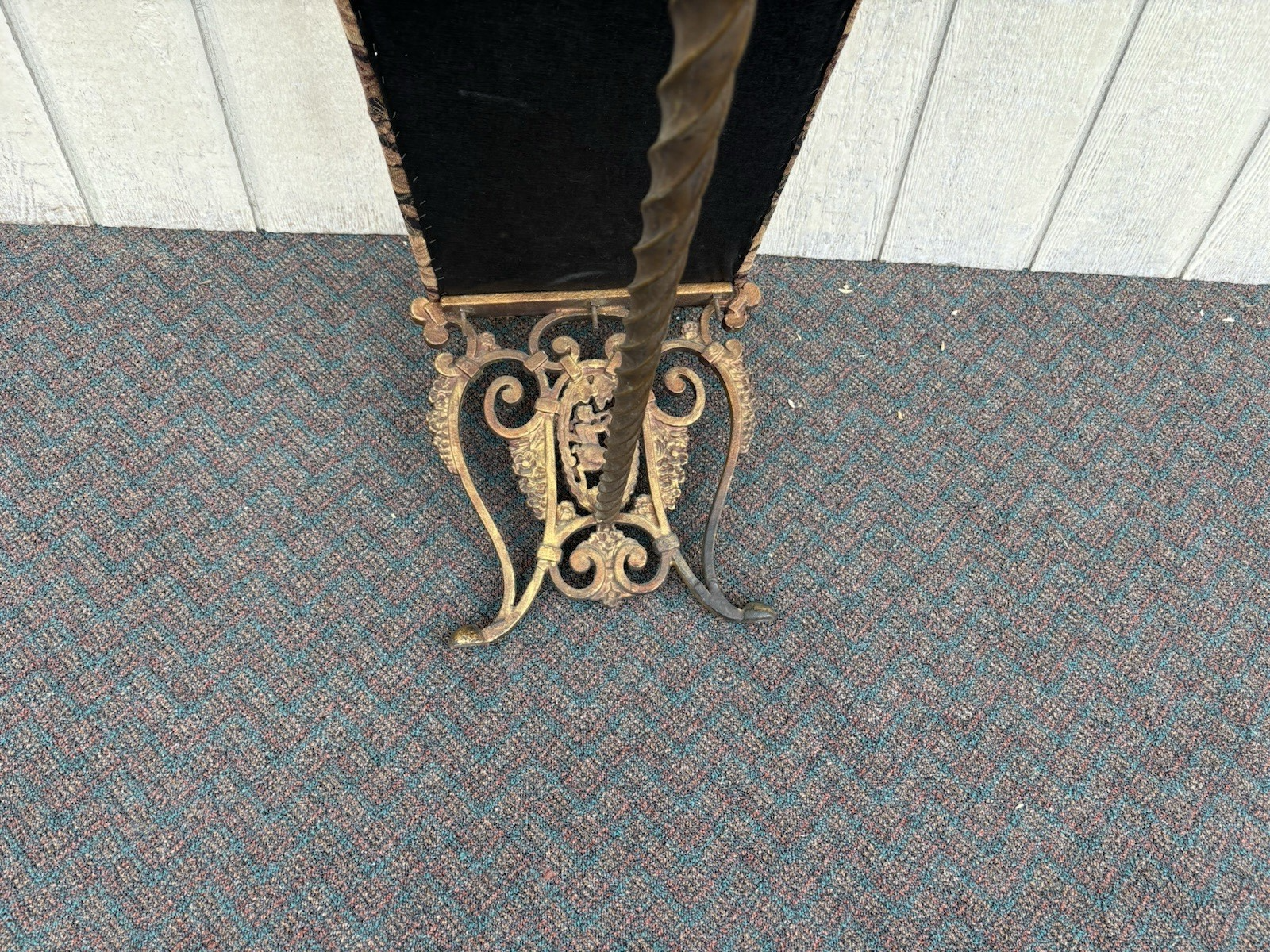 66833   Wrought Iron Window Bench with Fairey Figures on sides