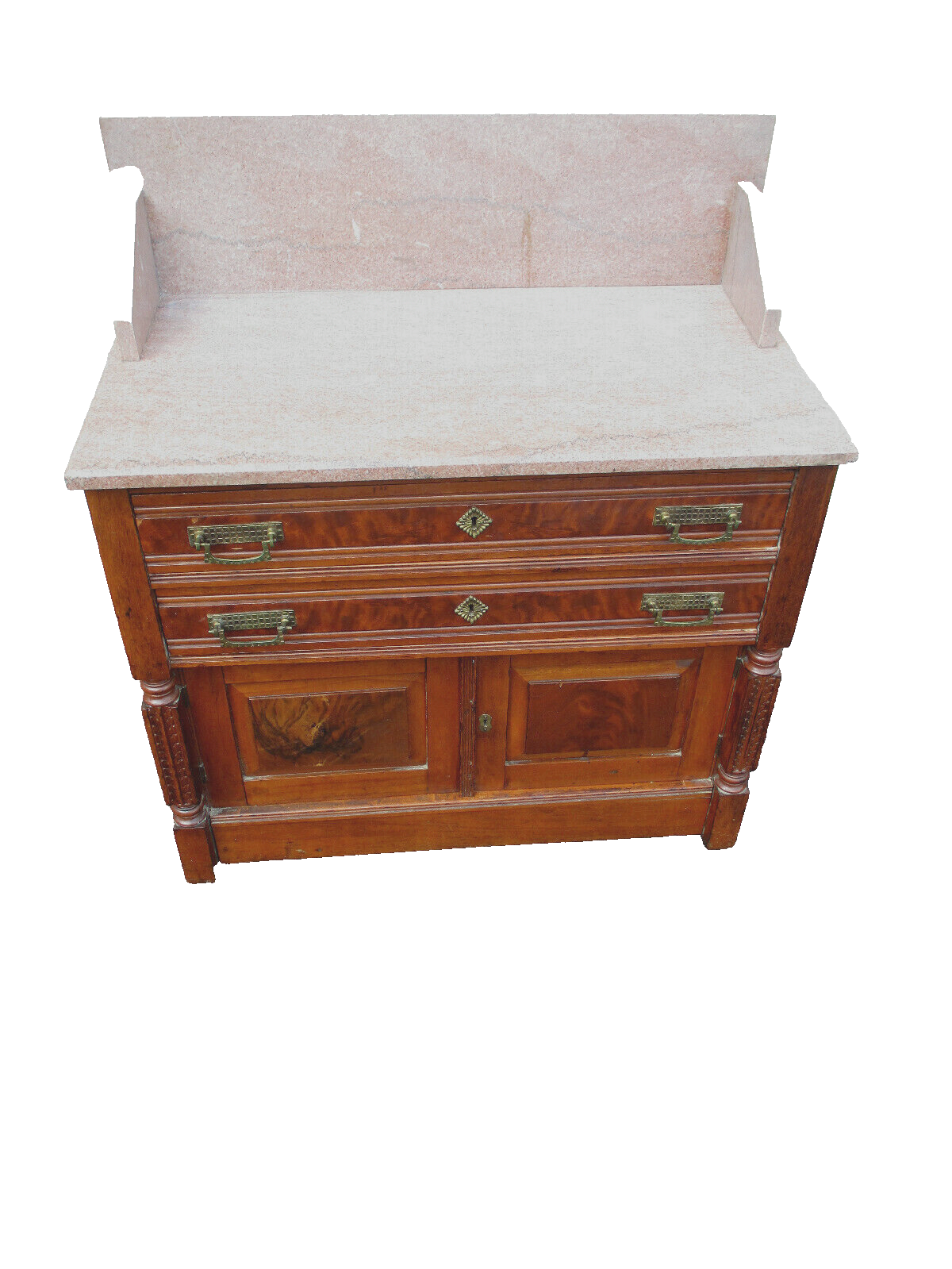 63604 Antique Victorian Walnut Washstand Chest Dresser