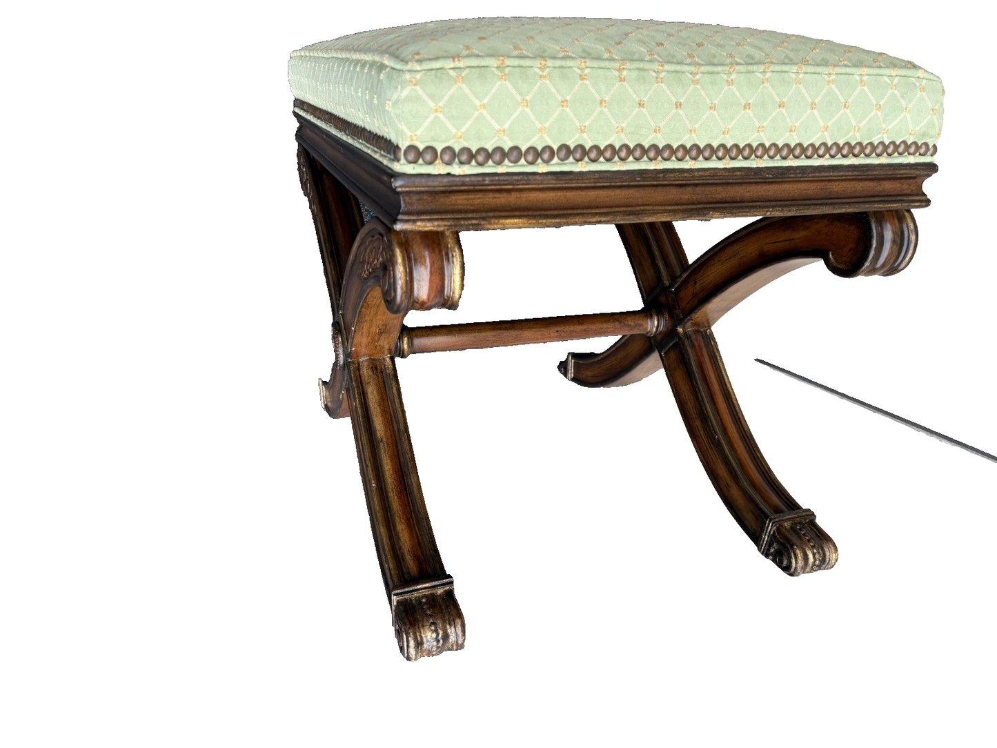 66698 Decorator Modern X Stool Bench Ottoman