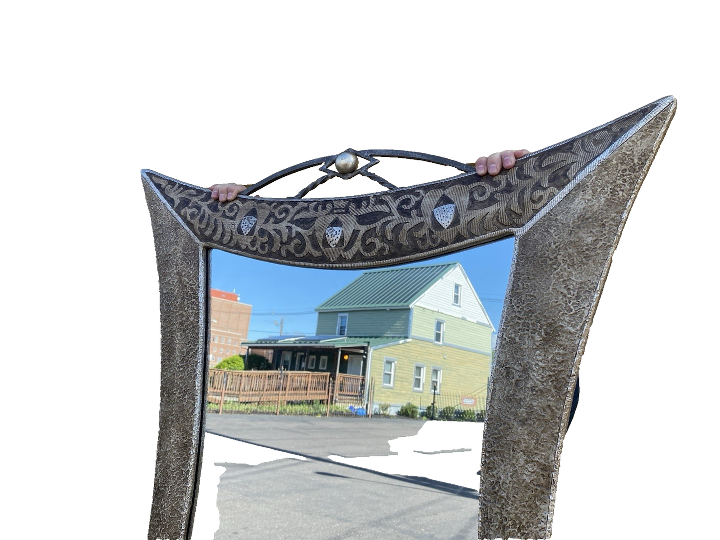 66137 Modern Console Hall Table with Mirror