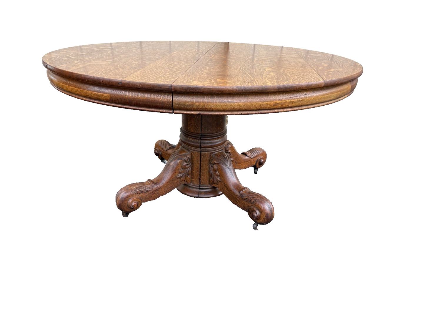 66736 Antique Victorian Oak HASTINGS Dining Table (no leafs)
