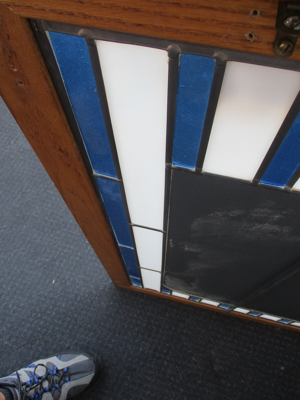 64355 Large Stain Glass Window with Mirror