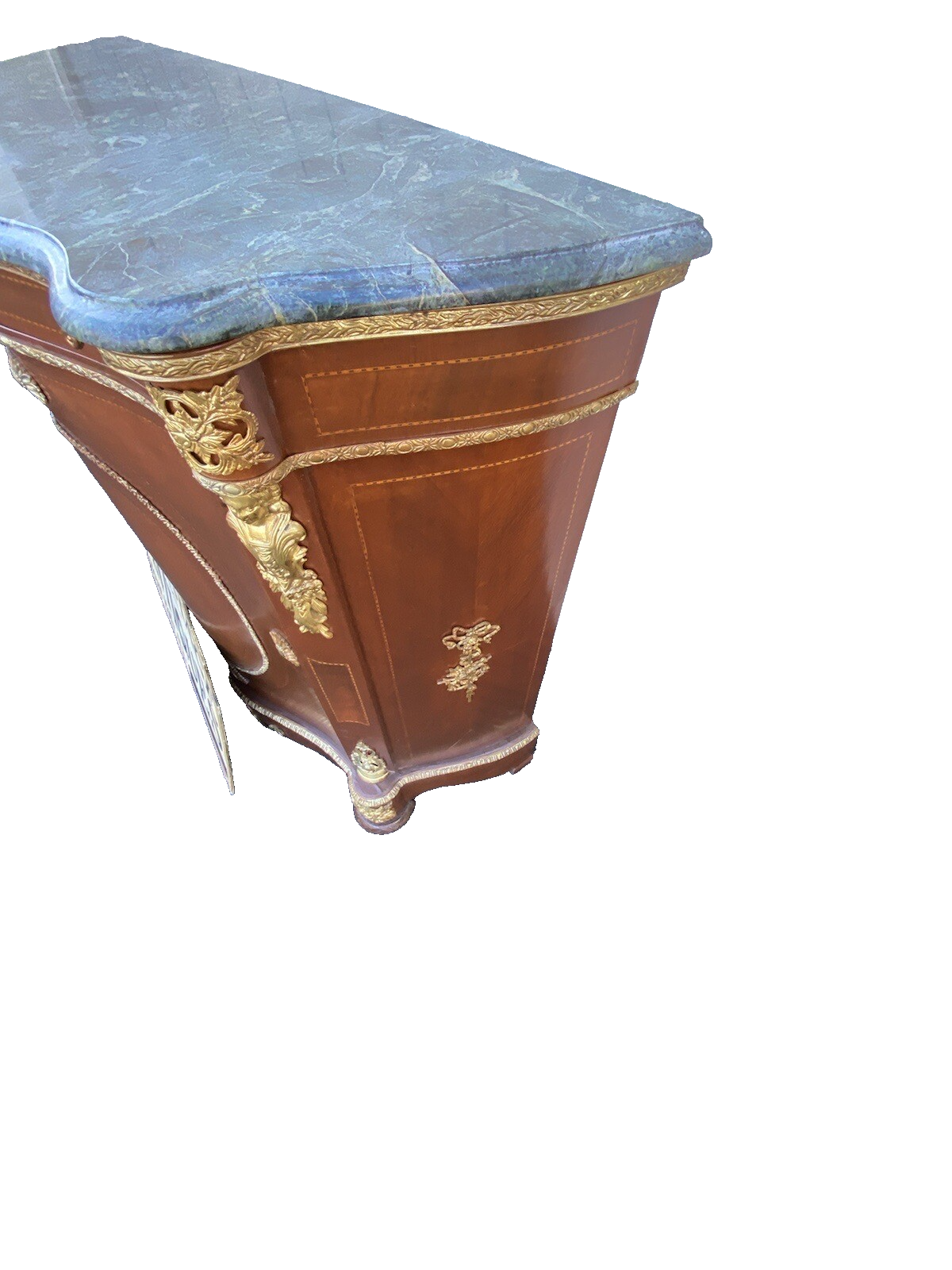 65106 Marble Top Figural Console Table Stand Sideboard Server