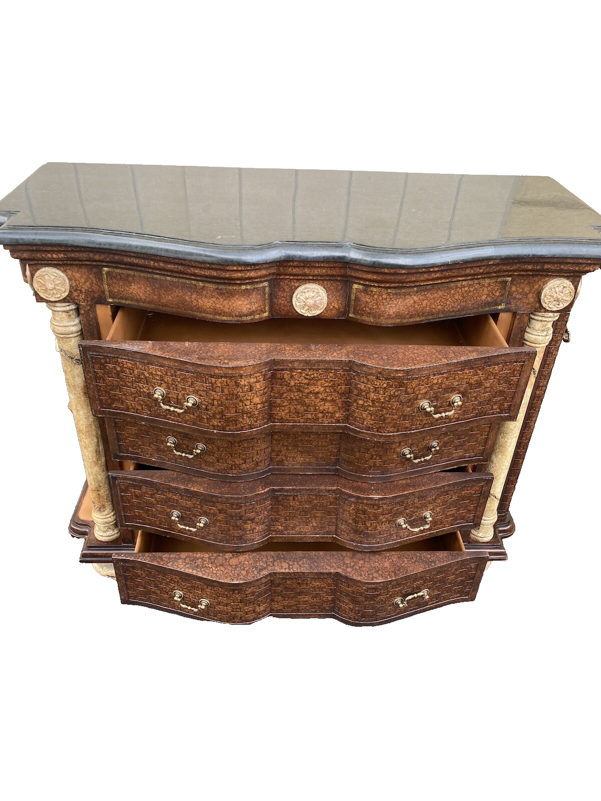 64591 Marble Top Server Chest Sides Open