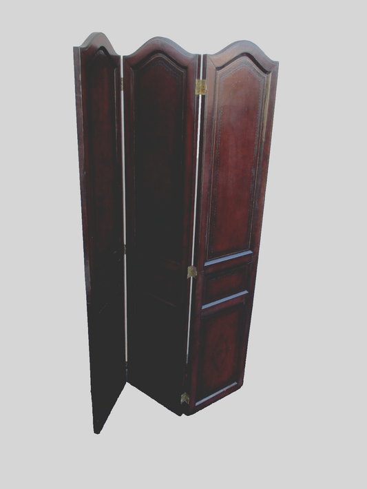 63755 QUALITY Leather Dressing Screen Room Divider