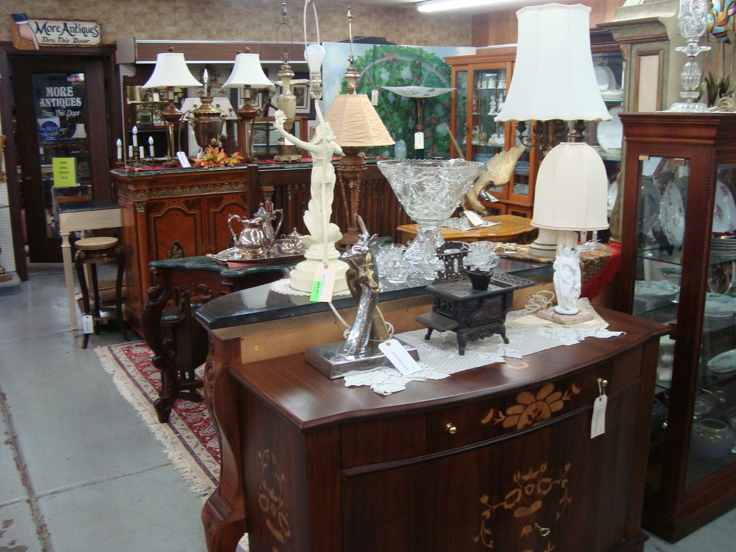 62403 Oak Claw foot Console Table Hall Stand Sideboard Server