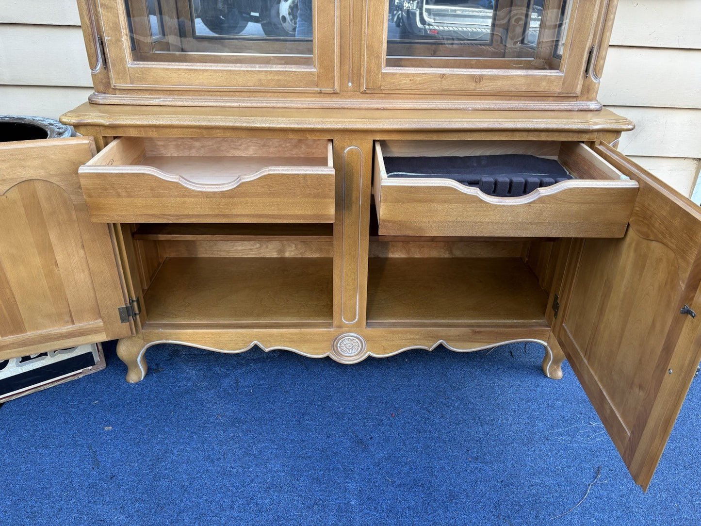 67124 French Country ETHAN ALLEN China Cabinet Curio