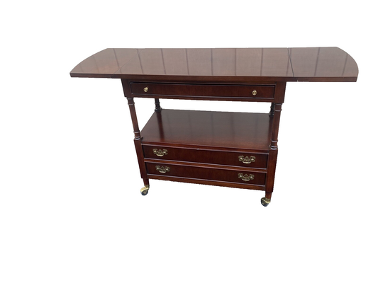 65303 BERNHARDT Mahogany Dropside Server Sideboard Cabinet