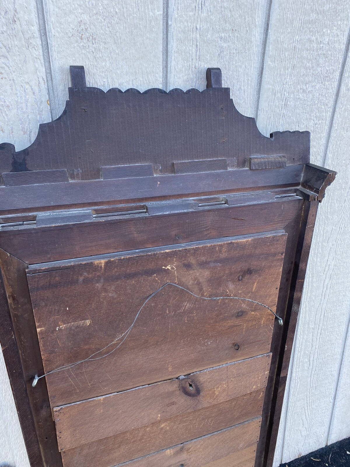 66313 Antique Victorian Walnut Mirror