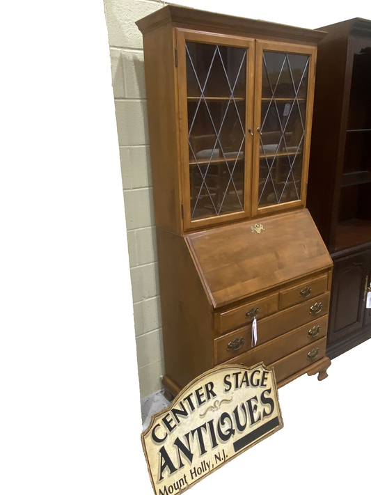65682 Ethan Allen Secretary Desk with Bookcase Top