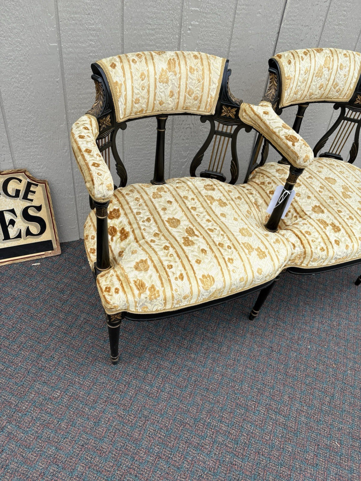 62247  RARE  Antique Victorian Settee Loveseat Couch Sofa  Chair