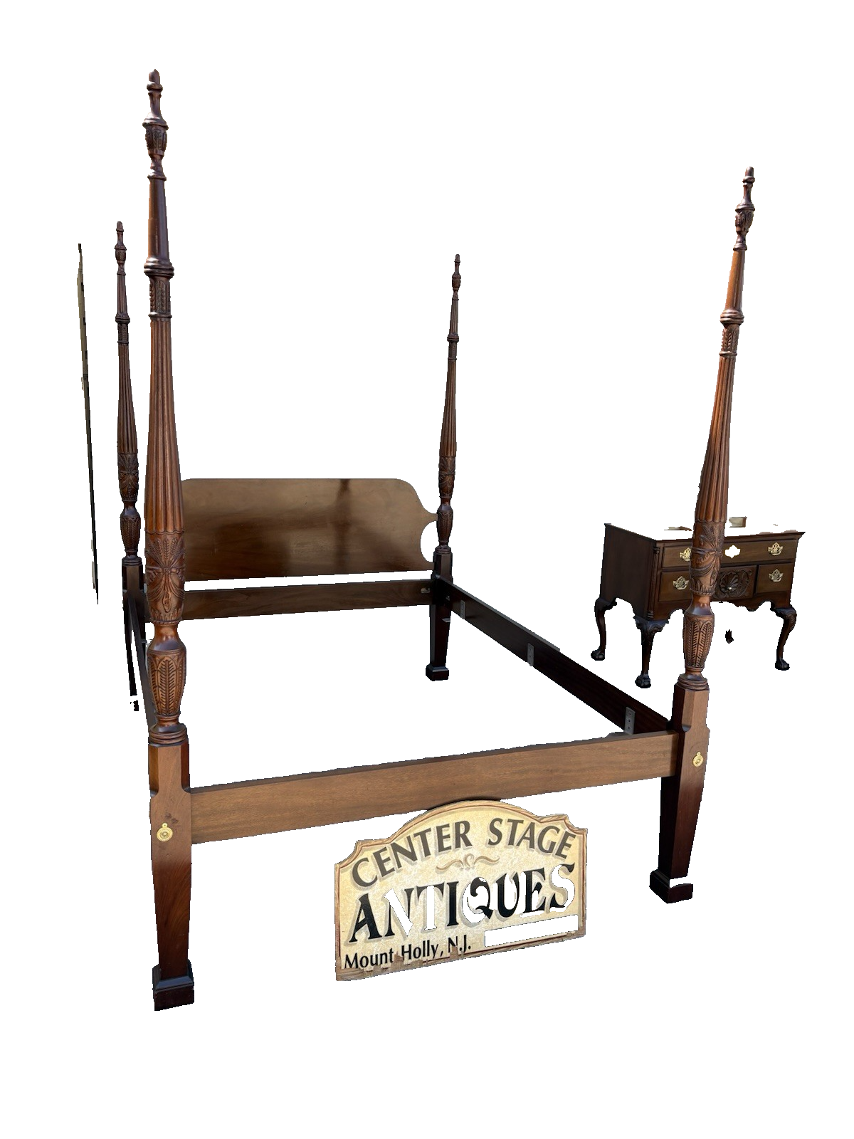 66932  Quality QUEEN Size  Solid Mahogany Poster Bed