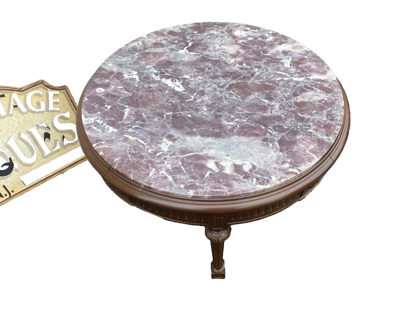 66369 Round Marble Top Coffee Table Stand