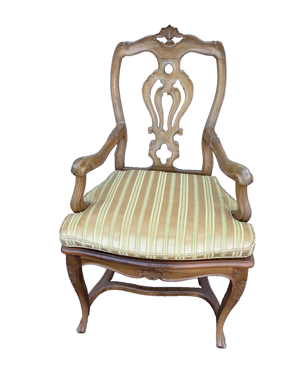 62658   French Country Louis XV Armchair Chair PEGGED Construction
