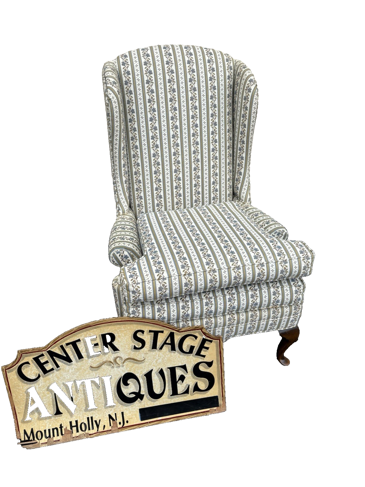 66674   Pair ETHAN ALLEN Traditional Classics Queen Anne Wing Chairs