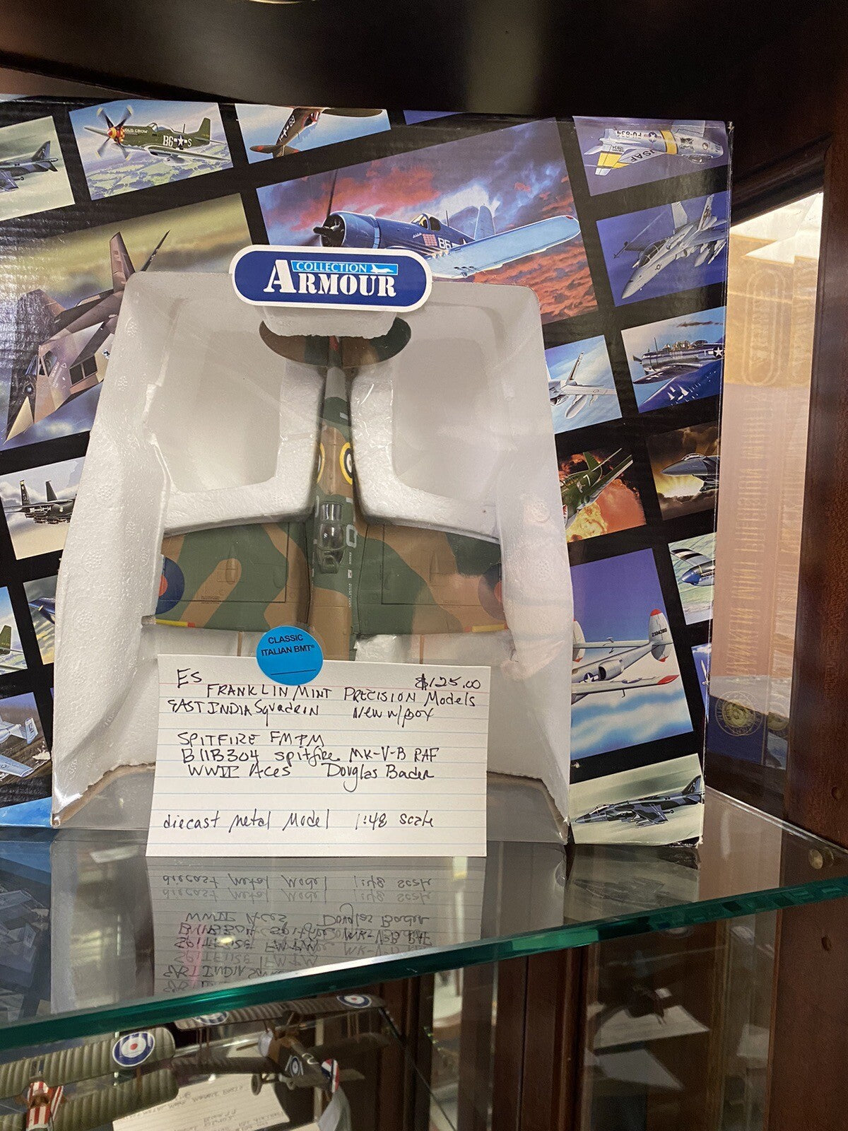 ES 61 :   FRANKLIN MINT EAST INDIA Squadron Spitfire FMTM with box