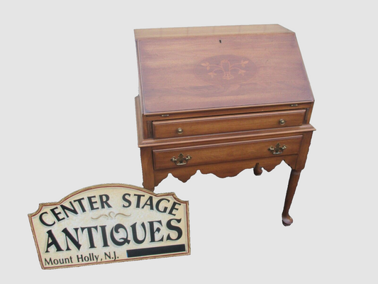 63998 Davis Furniture Inlaid Cherry Slantfront Desk
