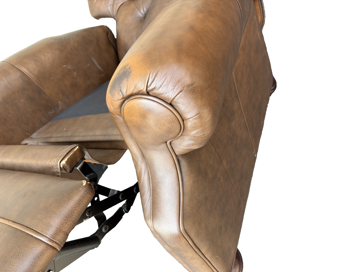 66789   Ethan Allen Leather Recliner Chair
