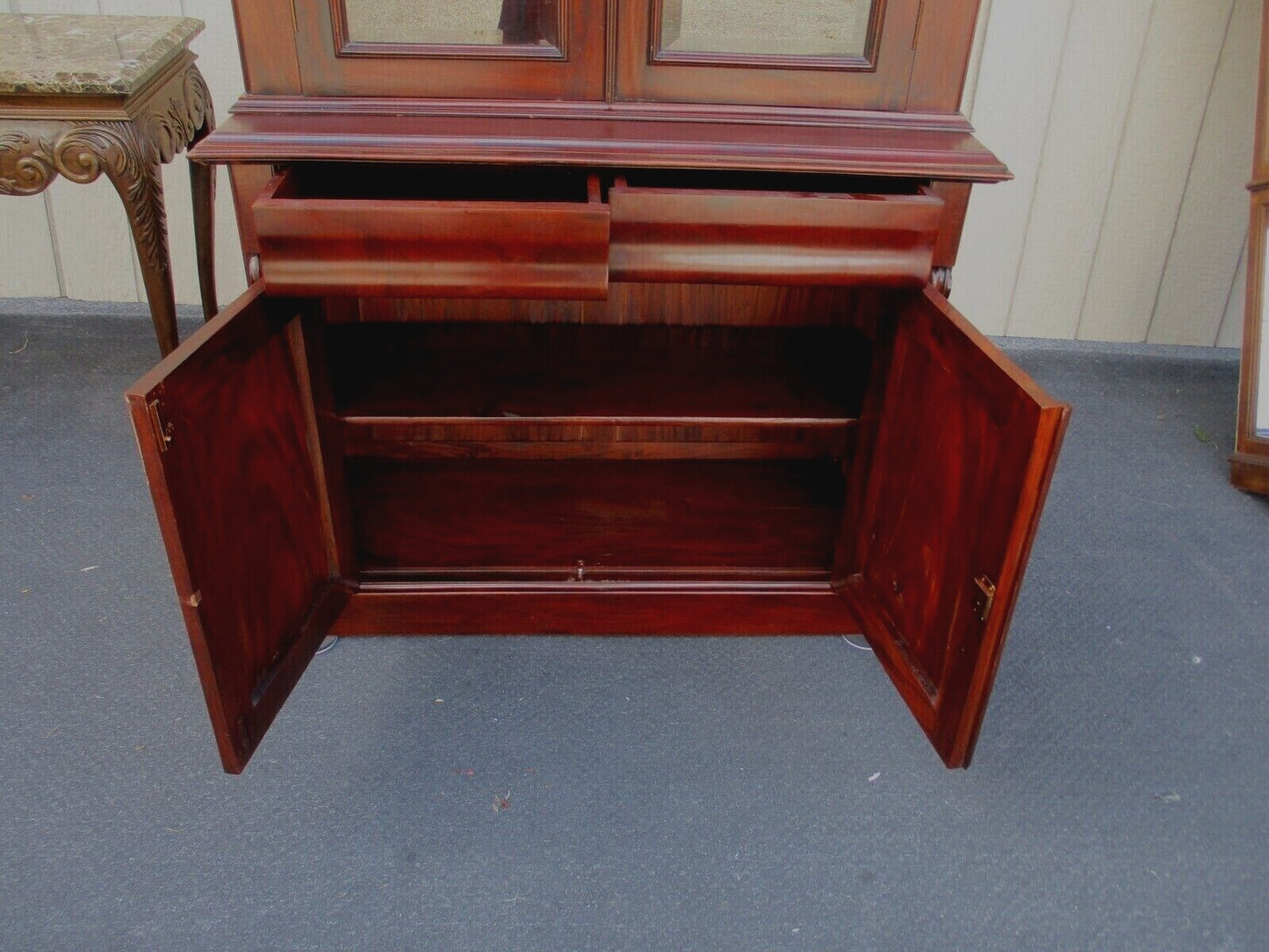 63752 Mahogany 2 pc. China Cabinet Curio Bookcase