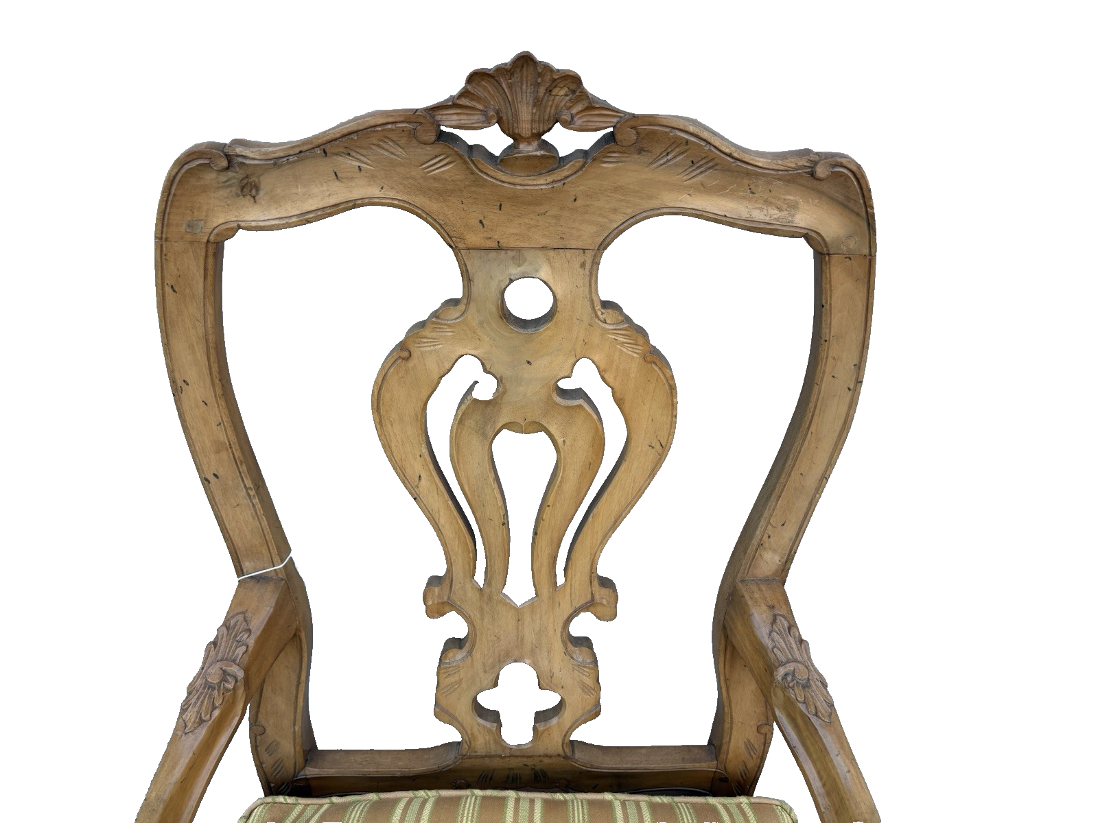 62658   French Country Louis XV Armchair Chair PEGGED Construction